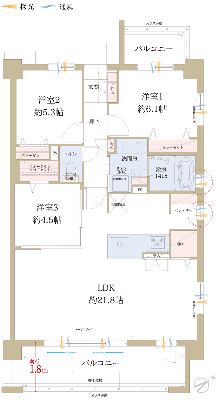 3LDK間取り図
