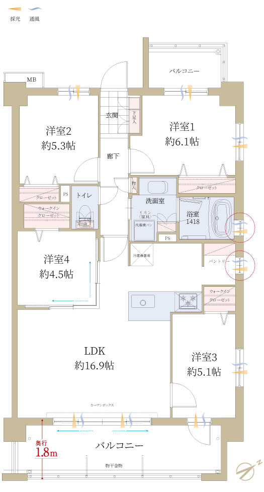 4LDK間取り図